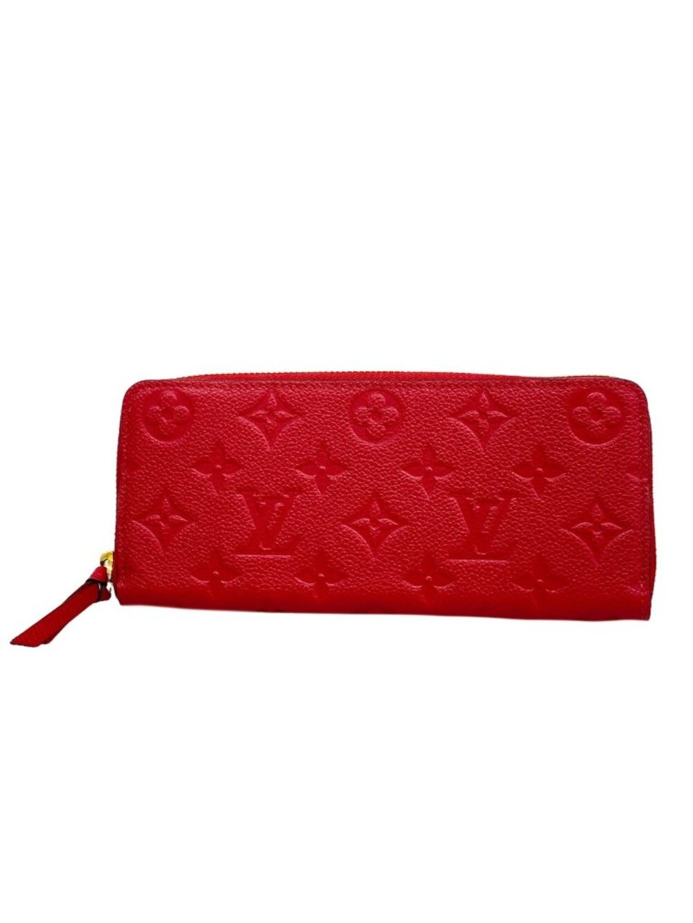 Louis Vuitton Wallet Monogram Empreinte Portefeuille Clemence Scarlet